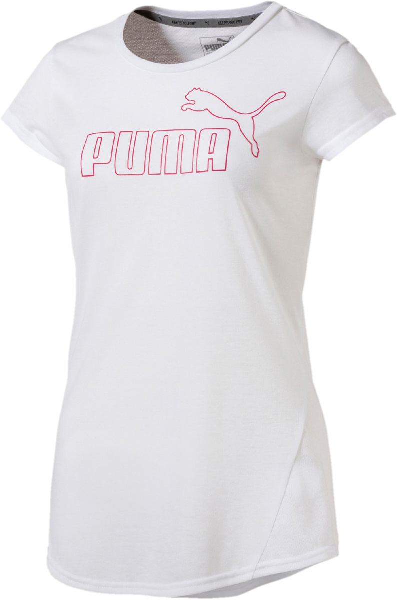 Футболка женская Puma Active Ess No.1 Tee W, цвет: белый. 83843802. Размер XS (40/42)838438_02 Футболка женская Puma Active Ess No.1 Tee W, цвет: белый. 83843802. Размер XS (40/42)838438_02Футболка Active Ess No.1 Tee W изготовлена из практичной приятной к телу ткани, декорирована на груди набивным логотипом PUMA с прорезиненными деталями и снабжена вставками из сетки на спине. Модель имеет круглый вырез горловины и стандартные рукава. Среди других особенностей изделия - отделка сзади по вороту тесьмой с фирменной символикой, боковые швы с нахлестом вперед, фирменный покрой. Изделие имеет стандартную посадку.