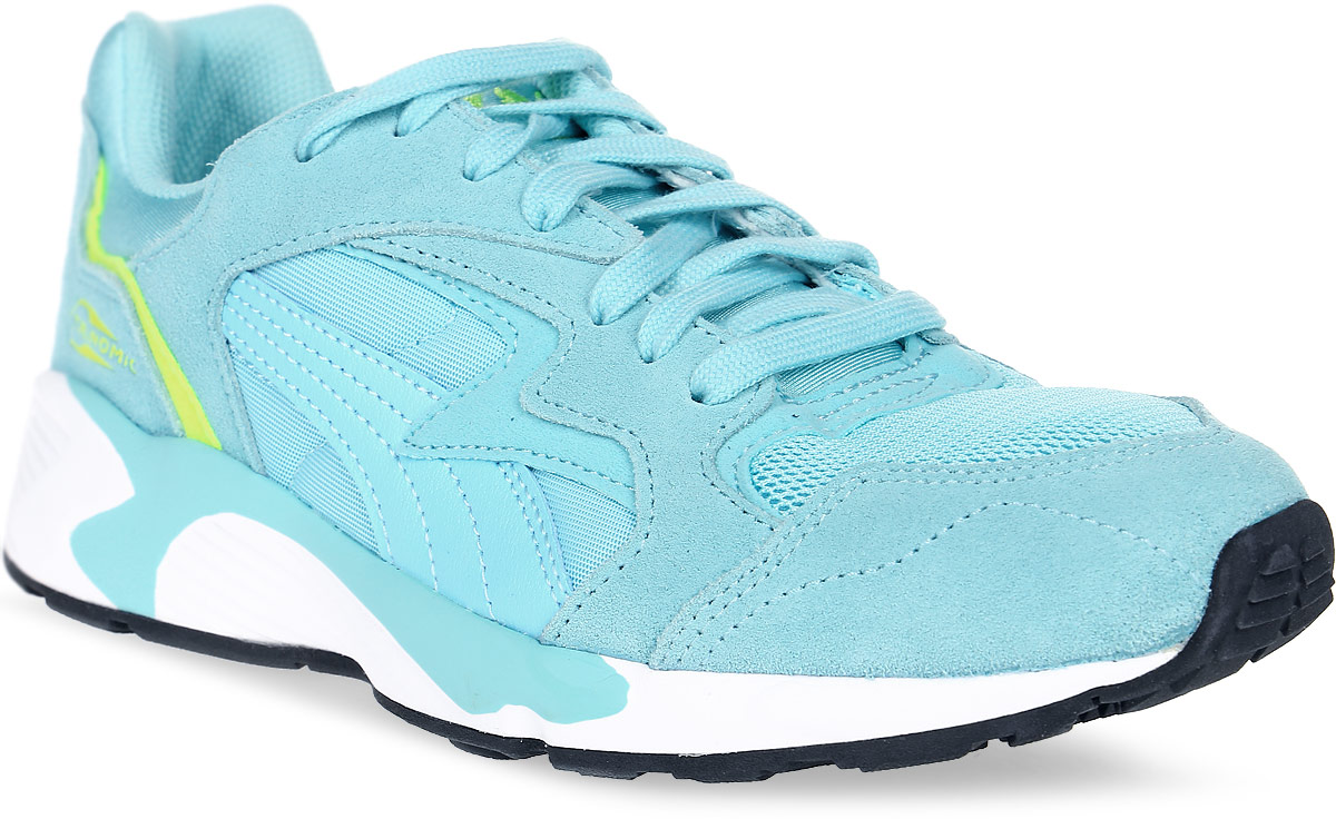 Кроссовки женские Puma Prevail, цвет: бирюзовый. 36313105. Размер 5 (37)36313105 Кроссовки женские Puma Prevail, цвет: бирюзовый. 36313105. Размер 5 (37)36313105Модель Prevail - еще одно интересное решение от Puma на базе подошвы Trinomic, которая в этом сезоне вновь представлена публике в первый раз после 1994 г. Эта серия отличается интересной цветовой гаммой верха с деталями в тон и классическим сочетанием сетчатого материала и замши. Рельефная поверхность подошвы гарантируют отличное сцепление на любых поверхностях. Традиционная шнуровка вместе с мягким язычком обеспечивает надежную фиксацию ноги. В таких кроссовках вашим ногам будет комфортно и уютно. Модель Prevail отлично подходит для тех, кто хочет выглядеть модно и стильно на улицах города.