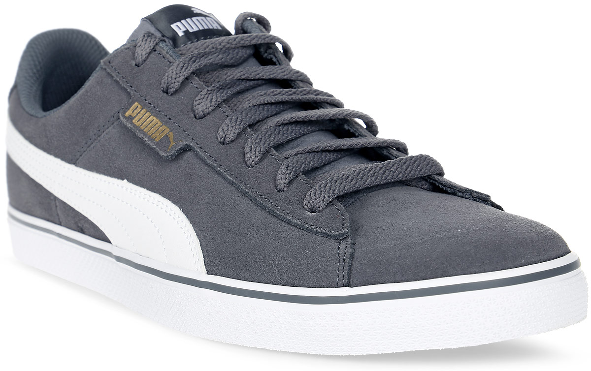 Кеды мужские Puma 1948 Vulc, цвет: серый. 35986307. Размер 9 (42)35986307 Кеды мужские Puma 1948 Vulc, цвет: серый. 35986307. Размер 9 (42)35986307Обновленная версия Puma 1948 Vulc - это современная универсальная обувь на каждый день с классическим силуэтом, никогда не теряющим актуальности. Верх, выполненный полностью из замши, и низкопрофильная подошва придают этой модели элегантность и дают возможность сочетать её с различными стилями одежды. Обувь фиксируется на ноге при помощи классической шнуровки.