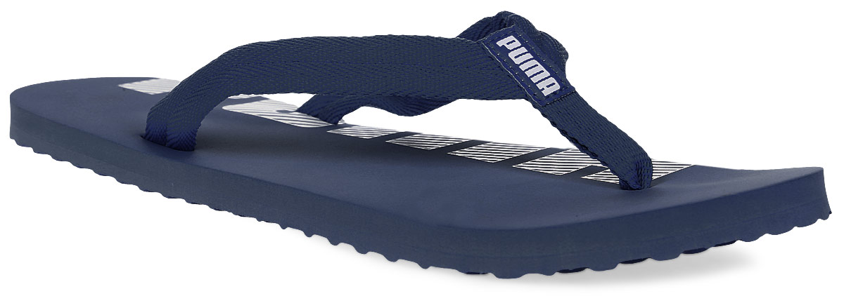 Сланцы мужские Puma Epic Flip V2, цвет: синий. 36024811. Размер 10 (43,5)36024811 Сланцы мужские Puma Epic Flip V2, цвет: синий. 36024811. Размер 10 (43,5)36024811Всегда найдется место для новой пары сланцев! Epic Flip покажут себя с лучшей стороны в любой ситуации: на пляже, в бассейне или дома. Фиксирующий стопу мягкий текстильный ремешок не натирает кожу, а мягкая подошва представляет собой идеальный баланс амортизации и поддержки. Кроме того, они с легкостью поместятся в даже самый забитый чемодан или спортивную сумку.