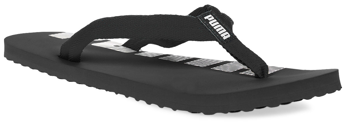 Сланцы мужские Puma Epic Flip V2, цвет: черный. 36024803. Размер 7 (39,5)36024803 Сланцы мужские Puma Epic Flip V2, цвет: черный. 36024803. Размер 7 (39,5)36024803Всегда найдется место для новой пары сланцев! Epic Flip покажут себя с лучшей стороны в любой ситуации: на пляже, в бассейне или дома. Фиксирующий стопу мягкий текстильный ремешок не натирает кожу, а мягкая подошва представляет собой идеальный баланс амортизации и поддержки. Кроме того, они с легкостью поместятся в даже самый забитый чемодан или спортивную сумку.