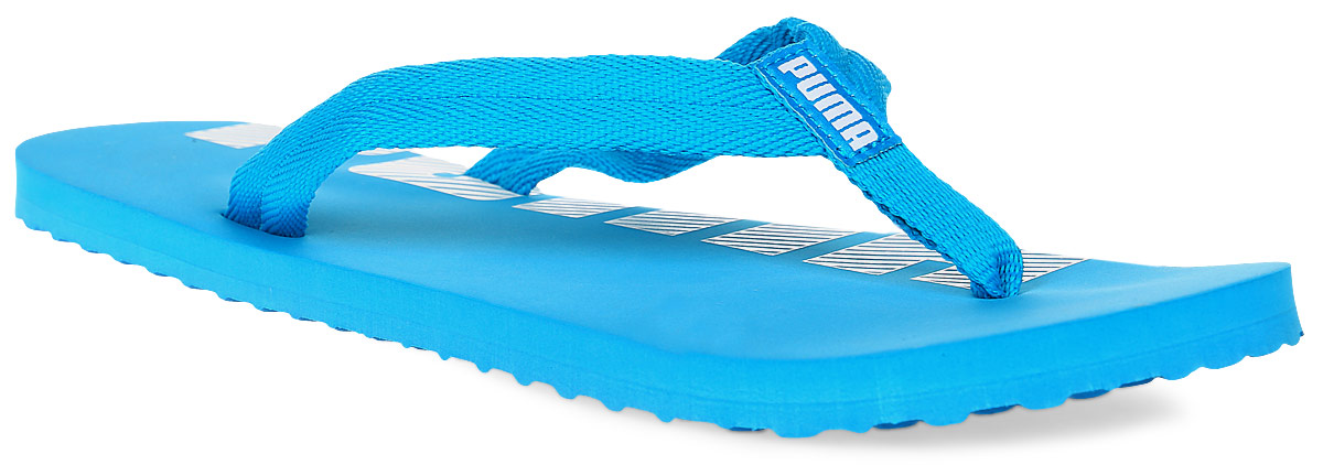Сланцы мужские Puma Epic Flip V2, цвет: голубой. 36024812. Размер 10 (43,5)36024812 Сланцы мужские Puma Epic Flip V2, цвет: голубой. 36024812. Размер 10 (43,5)36024812Всегда найдется место для новой пары сланцев! Epic Flip покажут себя с лучшей стороны в любой ситуации: на пляже, в бассейне или дома. Фиксирующий стопу мягкий текстильный ремешок не натирает кожу, а мягкая подошва представляет собой идеальный баланс амортизации и поддержки. Кроме того, они с легкостью поместятся в даже самый забитый чемодан или спортивную сумку.