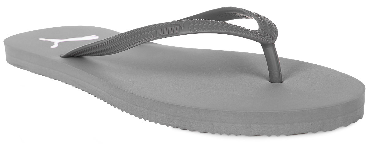 Сланцы мужские Puma First Flip, цвет: серый. 36025209. Размер 9 (42)36025209 Сланцы мужские Puma First Flip, цвет: серый. 36025209. Размер 9 (42)36025209Стильные сланцы First Flip от Puma подойдут как женщинам, так и мужчинам. Модель имеет мягкую и эластичную подошву из материала EVA, благодаря которой они кажутся просто невесомыми, и элегантные ремешки из прочной резины. Эргономичная перемычка между пальцами обеспечивает надежную фиксацию модели на ноге. Подошва дополнена рифлением, которое гарантирует идеальное сцепление с любыми поверхностями.Удобные сланцы прекрасно подойдут для похода в бассейн или на пляж.