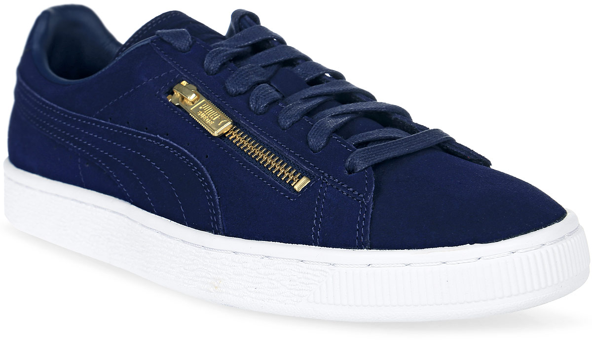Кеды мужские Puma Suede Classic Zip, цвет: синий. 36362103. Размер 10,5 (44)36362103 Кеды мужские Puma Suede Classic Zip, цвет: синий. 36362103. Размер 10,5 (44)36362103Кроссовки Suede Classic Zip созданы для настоящих победителей. Благодаря своей уникальной подошве они обеспечивают легкую амортизацию. Шнуровка у данной модели традиционная, внешняя часть декорирована металлической молнией. Вместе с мягким язычком шнуровка обеспечивает надежную фиксацию ноги. Оформленные логотипом Puma кроссовки Suede Classic Zip придают стопе устойчивость.