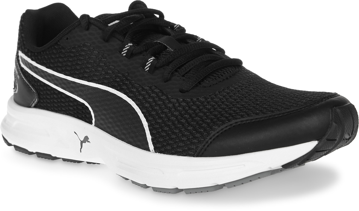 Кроссовки мужские для бега Puma Descendant V4, цвет: черный. 18905605. Размер 9,5 (43)18905605 Кроссовки мужские для бега Puma Descendant V4, цвет: черный. 18905605. Размер 9,5 (43)18905605Модель Descendant V4 предназначена для современных атлетов, увлекающихся различными видами спорта, которым требуется отличная беговая обувь. Опираясь на технологические достижения, воплощенные в флагманской модели Speed Ignite 500, созданы такие кроссовки, в которых удобно совершенствовать технику бега. Динамичные силуэт и малый вес Descendant V4 превращают постижение философии бега в удовольствие.