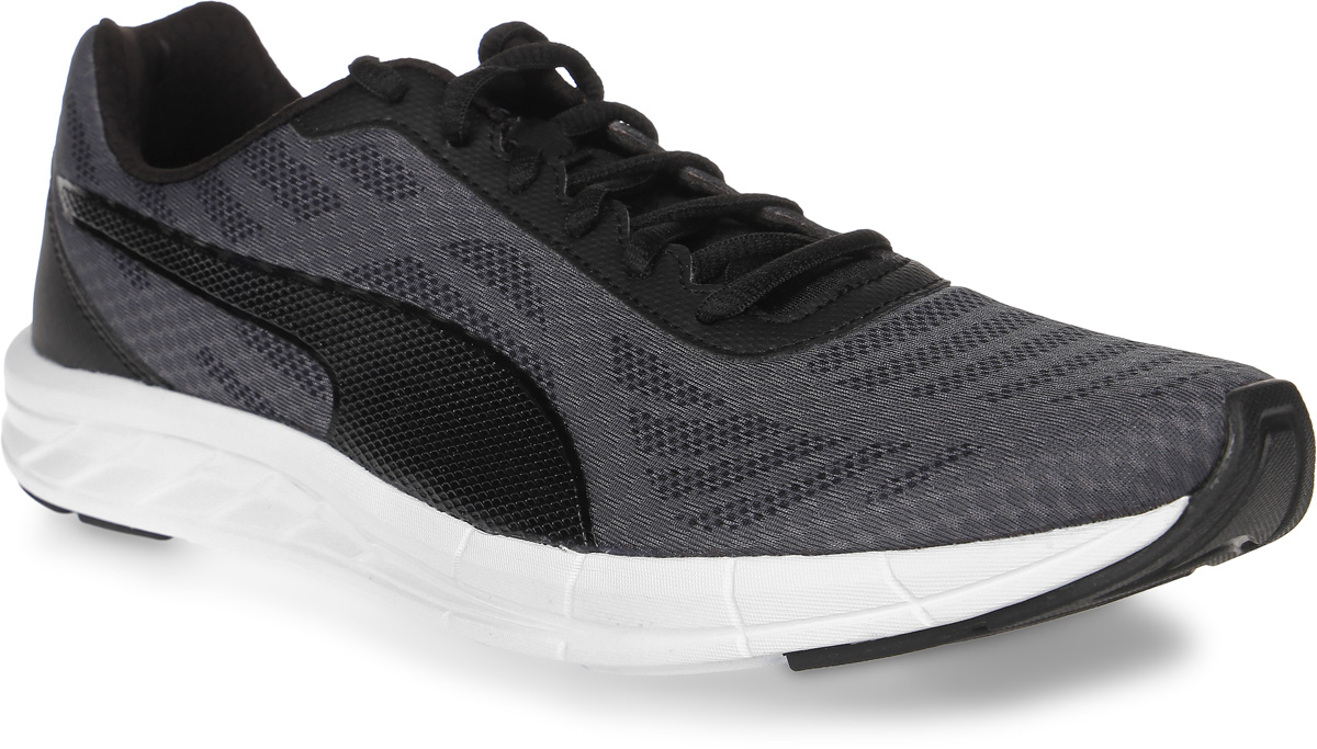 Кроссовки мужские для бега Puma Meteor, цвет: антрацитовый. 18905802. Размер 6 (38)18905802 Кроссовки мужские для бега Puma Meteor, цвет: антрацитовый. 18905802. Размер 6 (38)18905802Модель Meteor - это оптимальное соотношение цены и качества. Сверхлегкой и эластичной беговой обуви придан модный и стильный дизайн благодаря использованию оригинальных материалов верха. Облегченные беговые кроссовки с современным дизайном для регулярных тренировок. Дышащий сетчатый верх не препятствует циркуляции воздуха и не ограничивает свободу движений. Легкий вспененный материал подошвы обладает отличными амортизирующими свойствами, а испещренная бороздками Flex ходовая поверхность обеспеивает гибкость и маневренность во время пробежки.