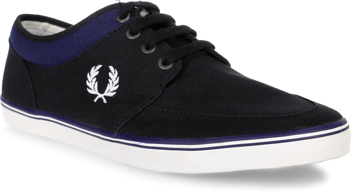 Кеды мужские Fred Perry Stratford Canvas, цвет: черный, темно-синий. B1167-102. Размер 9 (42)B1167-102 Кеды мужские Fred Perry Stratford Canvas, цвет: черный, темно-синий. B1167-102. Размер 9 (42)B1167-102Стильные мужские кеды Stratford Canvas от Fred Perry выполнены из плотного текстиля. Подкладка и стелька из текстиля комфортны при движении. Шнуровка надежно зафиксирует модель на ноге. Подошва дополнена рифлением.