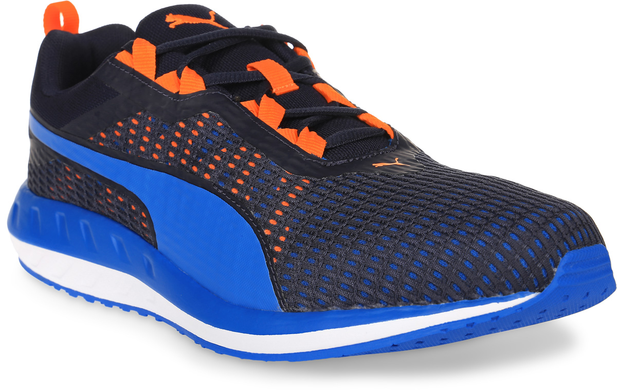 Кроссовки мужские Puma Flare 2 Dash, цвет: черный, синий. 18952702. Размер 8 (41)18952702 Кроссовки мужские Puma Flare 2 Dash, цвет: черный, синий. 18952702. Размер 8 (41)18952702Стильные и технологичные беговые кроссовки Flare 2 Dash. За счет приподнятой промежуточной подошвы и специального пеноматериала SPRK, кроссовки Flare 2 Dash обеспечивают превосходную амортизацию и комфорт. Эластичная тесьма внутри кроссовка обеспечивает надежную фиксацию стопы, в то время как сетка позволяет воздуху проникать внутрь. Для повышенного комфорта стопы модель снабжена стелькой, изготовленной из вспененного материала.