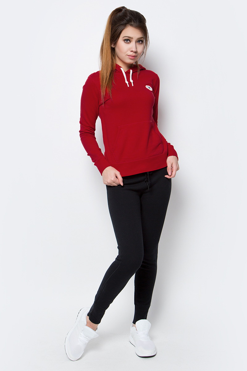 Толстовка женская Converse Knitted LS hoodie, цвет: красный. 10003138934. Размер XL (50)10003138934 Толстовка женская Converse Knitted LS hoodie, цвет: красный. 10003138934. Размер XL (50)10003138934Толстовка женская Converse изготовлена из мягкого натурального хлопка. Модель выполнена с длинными рукавами и капюшоном. Толстовка дополнена карманом-кенгуру, эластичными резинками по низу изделия и на манжетах рукавов.