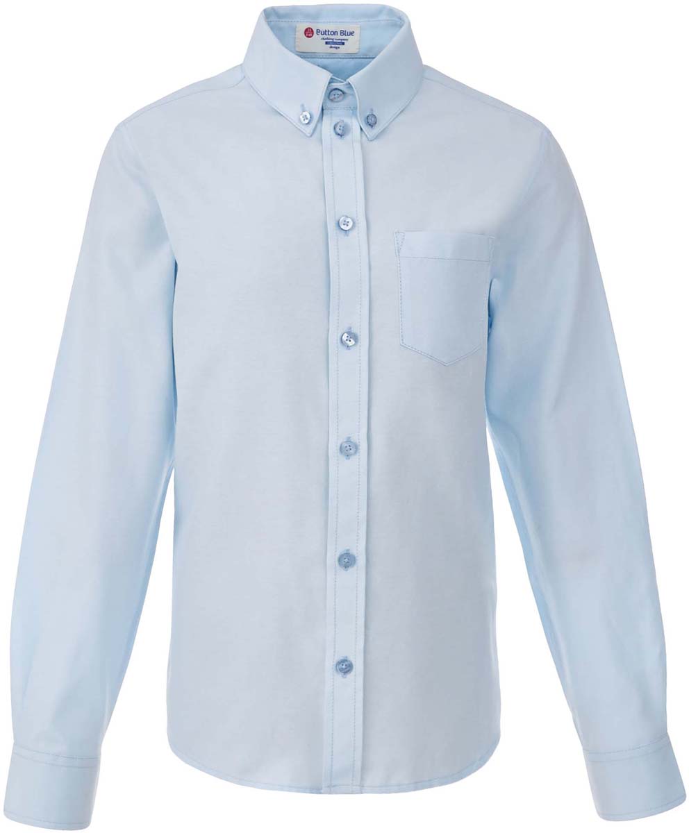 Рубашка для мальчика Button Blue, цвет: голубой. 217BBBS23041800. Размер 140, 10 лет217BBBS23041800 Рубашка для мальчика Button Blue, цвет: голубой. 217BBBS23041800. Размер 140, 10 лет217BBBS23041800Рубашка для мальчика - основа повседневного школьного образа! Школьные рубашки от Button Blue - это качество и комфорт, отличный внешний вид, удобство в уходе, высокая износостойкость. Рубашка с длинными рукавами и отложным воротничком застегивается на пуговицы. Готовясь к школьному сезону, вам стоит купить рубашки в трех-четырех цветах, чтобы разнообразить будни ученика.