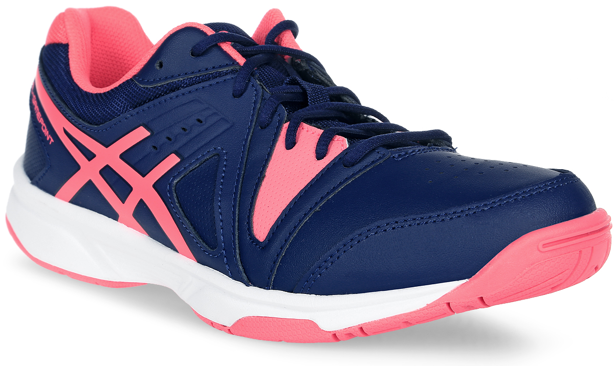 Кроссовки для тенниса женские Asics Gel-Gamepoint, цвет: темно-синий, розовый. E459L-4920. Размер 7H (37,5)E459L-4920 Кроссовки для тенниса женские Asics Gel-Gamepoint, цвет: темно-синий, розовый. E459L-4920. Размер 7H (37,5)E459L-4920Женские кроссовки для тенниса Asics Gel-Gamepoint выполнены из текстиля и искусственной кожи. Модель с округлым мыском дополнена спереди удобной шнуровкой. Оформлены в контрастном стильном дизайне. Подошва обеспечит прекрасную амортизацию, будет поглощать удары и отправит волну энергии вдоль обуви. Такие кроссовки обеспечат оптимальный баланс эффективности использования энергии и подарят прекрасное настроение и удовлетворение от занятий любимым видом спорта.