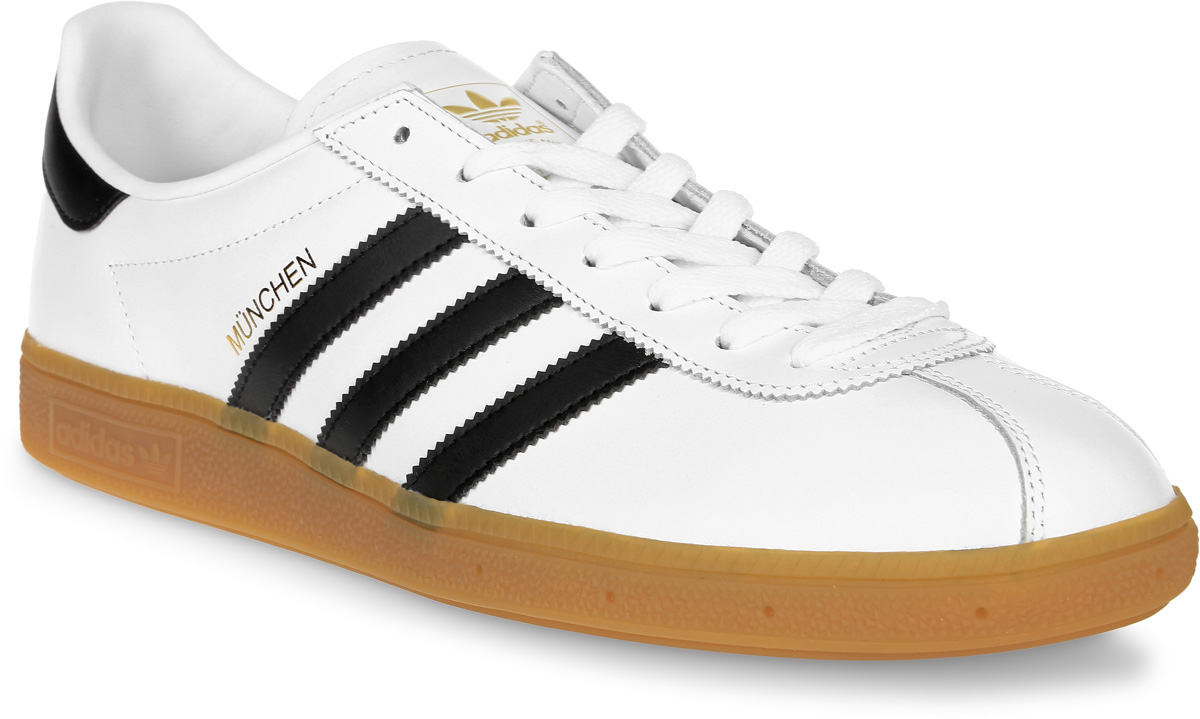 Кроссовки мужские adidas Munchen, цвет: белый. BB2778. Размер 9,5 (42,5)BB2778 Кроссовки мужские adidas Munchen, цвет: белый. BB2778. Размер 9,5 (42,5)BB2778Современное прочтение легендарного силуэта adidas Originals Munchen, дебютировавшего в 1979 году. Верхняя часть выполнена из фактурной кожи высочайшего качества. Классический и понятный силуэт, традиционная система шнуровки и подошва с полупрозрачным эффектом. Кроссовки представлены в однотонной расцветке, украшенной контрастным брендингом и золотой надписью Munchen сбоку. Универсальная и практичная модель, которая станет настоящим украшением любого образа.