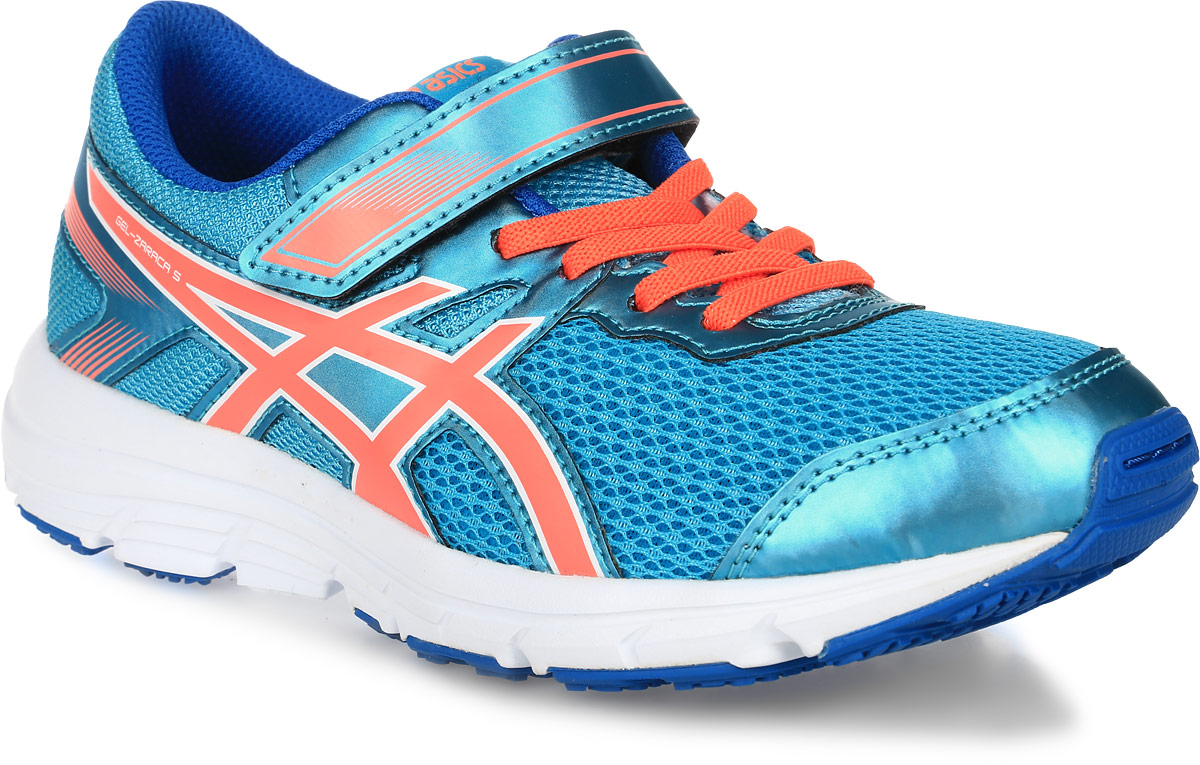 Кроссовки детские Asics Gel-Zaraca 5 Ps, цвет: коралловый, голубой. C636N-3906. Размер 2H (32,5)C636N-3906 Кроссовки детские Asics Gel-Zaraca 5 Ps, цвет: коралловый, голубой. C636N-3906. Размер 2H (32,5)C636N-3906Детские беговые кроссовки, легкие словно пушинка, — отличный вариант для спортплощадки, школы и встреч с друзьями. Невероятно легкие детские кроссовки Asics Gel-Zaraca 5 Ps дарят ребенку возможность быть настолько активным, насколько ему этого хочется. Подчеркнуто минималистский дизайн сочетается с низким профилем с амортизацией для естественного бега. Серия гибкой обуви Zaraca выдержала испытание временем. Естественные движения ног в легкой и удобной обуви. Поддержка каждого шага благодаря амортизации GEL в задней части подошвы. На ноге модель фиксируют шнуровка и ремешок на липучке.