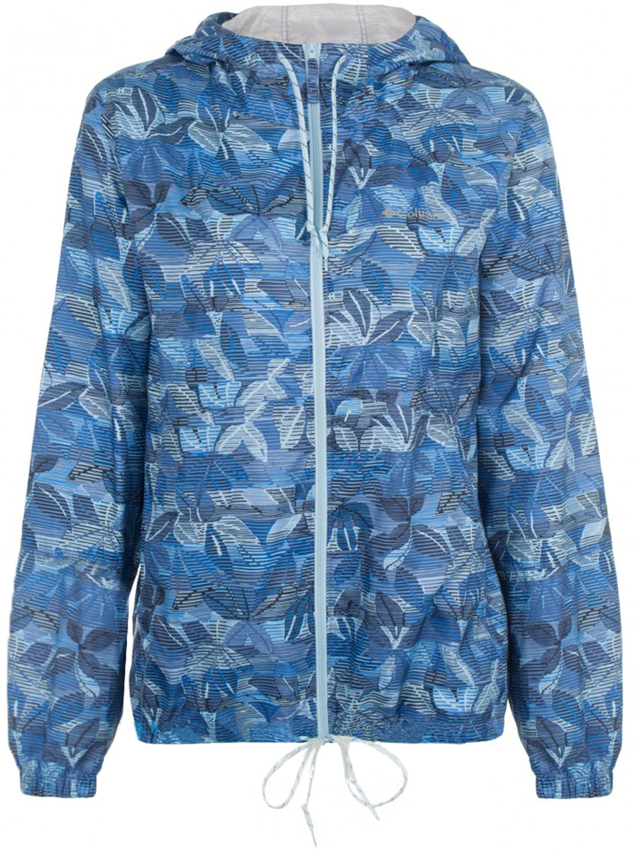 Ветровка женская Columbia Flash Forward Printed Windbreaker, цвет: синий. 1610911-508. Размер XS (42)1610911-508 Ветровка женская Columbia Flash Forward Printed Windbreaker, цвет: синий. 1610911-508. Размер XS (42)1610911-508Легкая женская куртка Columbia Flash Forward Printed Windbreaker отлично подойдет для активного отдыха и туризма. Модель с капюшоном выполнена из высококачественного материала и застегивается на молнию. Ткань обработана влагооталкивающей пропиткой. Манжеты дополнены эластичной резинкой. Спереди расположены два втачныхкармана на молнии. Низ стягивается кулиской при помощи завязок. Благодаря своей функциональности модель станет незаменимой вещью в путешествии. В такой куртке вы всегда будете чувствовать себя уютно и комфортно.