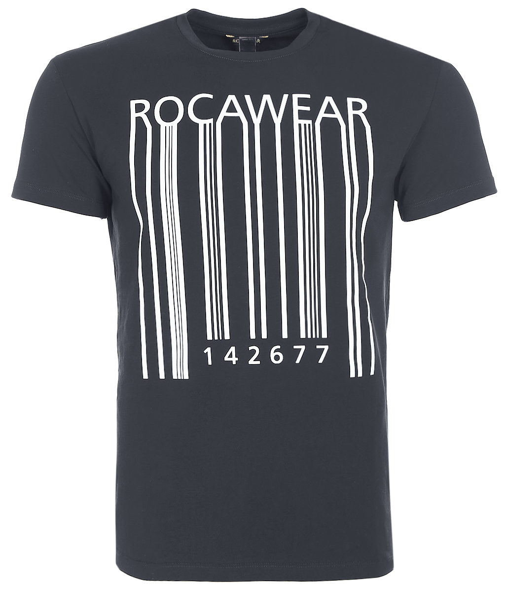 Футболка мужская Rocawear, цвет: серый. R0217T54. Размер S (46)R0217T54 Футболка мужская Rocawear, цвет: серый. R0217T54. Размер S (46)R0217T54Мужская футболка Rocawear свободного кроя с круглым вырезом горловины и короткими рукавами изготовлена из натурального хлопка с добавлением лайкры. Она необычайно мягкая и приятная на ощупь, не сковывает движения и позволяет коже дышать, не раздражает даже самую нежную и чувствительную кожу, обеспечивая наибольший комфорт. Спереди футболка декорирована контрастным принтом в виде штрих-кода и названием бренда. Модель создана для тех, кто предпочитает комфорт, моду и оригинальность и выгодно подчеркнет яркость вашего образа.