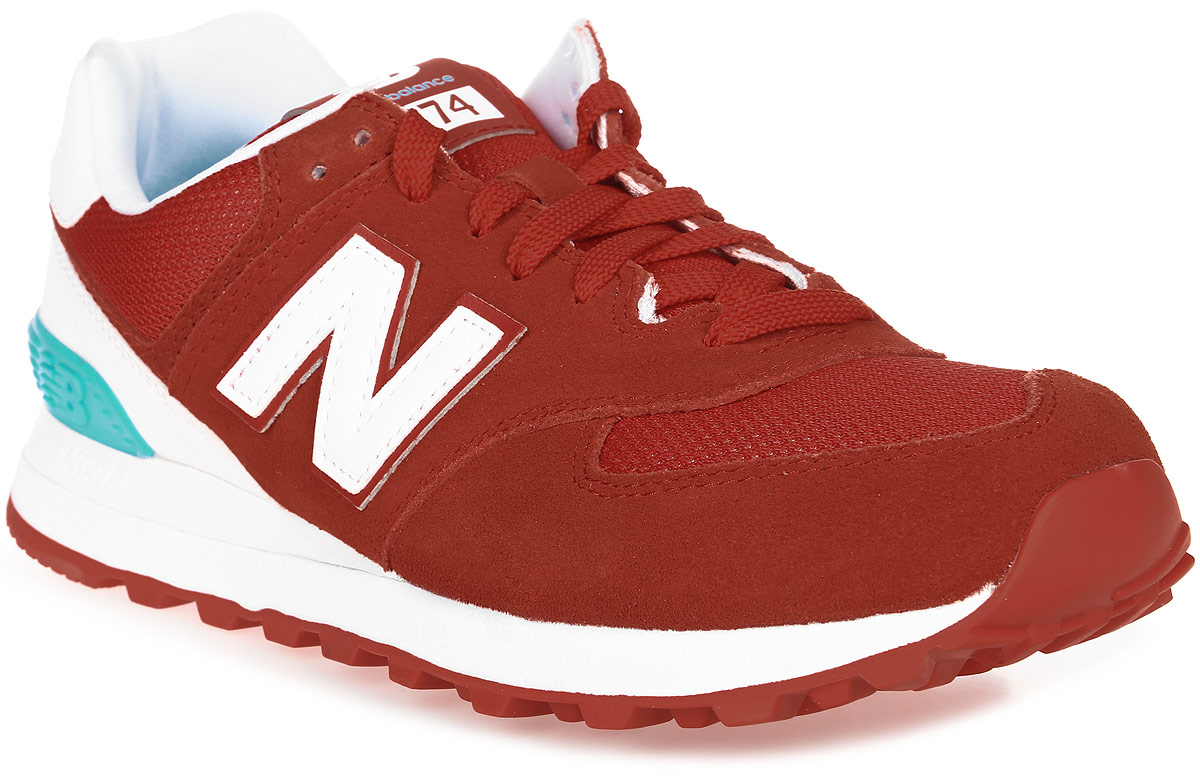 Кроссовки женские New Balance 574, цвет: красный, белый, бирюзовый. WL574CNC/B. Размер 7,5 (38)WL574CNC/B Кроссовки женские New Balance 574, цвет: красный, белый, бирюзовый. WL574CNC/B. Размер 7,5 (38)WL574CNC/BСтильные женские кроссовки от New Balance придутся вам по душе. Верх модели выполнен из высококачественныхматериалов. По бокам обувь оформлена декоративными элементами в виде фирменного логотипа бренда, на язычке - фирменной нашивкой, задник логотипом бренда. Классическая шнуровка надежно зафиксирует изделие на ноге. Подкладка и стелька, изготовленные из текстиля, гарантируют уют и предотвращают натирание. Подошва оснащена рифлением для лучшей сцепки с поверхностями. Удобные кроссовки займут достойное место среди коллекции вашей обуви.