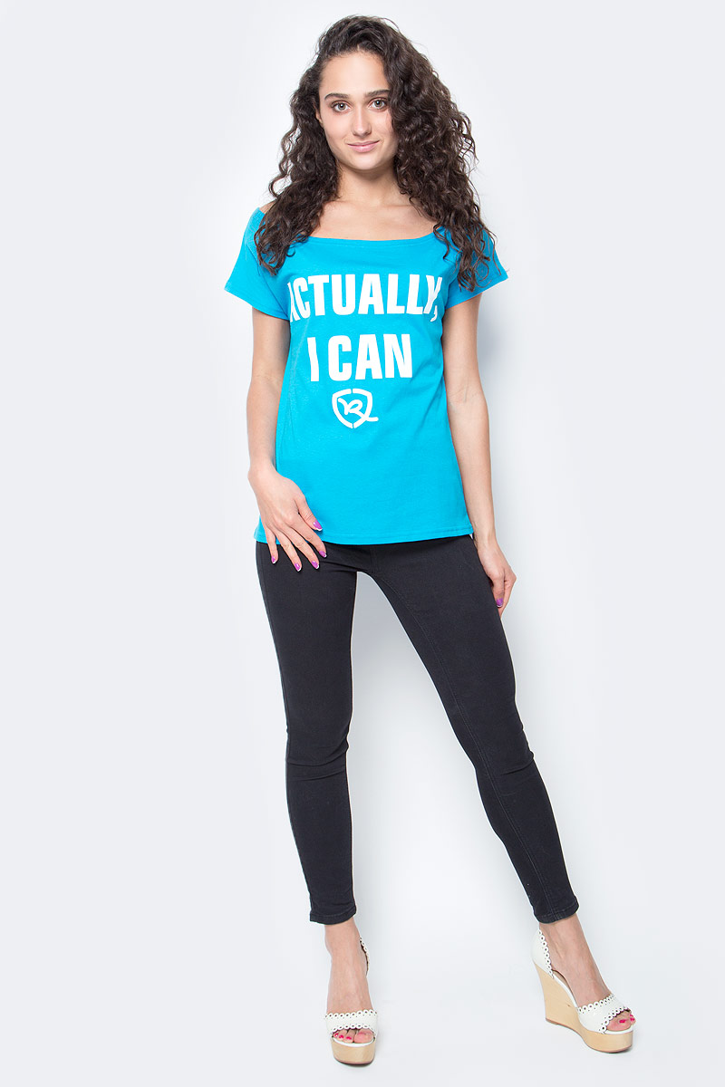 Футболка женская Rocawear, цвет: бирюзовый. R021757. Размер M (46)R021757 Футболка женская Rocawear, цвет: бирюзовый. R021757. Размер M (46)R021757Женская футболка Rocawear на одно плечо - тренд последних нескольких сезонов. Небрежное спадание и оголенное плечо добавляют пикантности, привлекательности и в то же время не опошляют образ. Также сочетание сексуальной нотки с удобным повседневным кроем делает внешний вид индивидуальным и оригинальным. Спереди украшена принтом с надписью Actually, I Can.