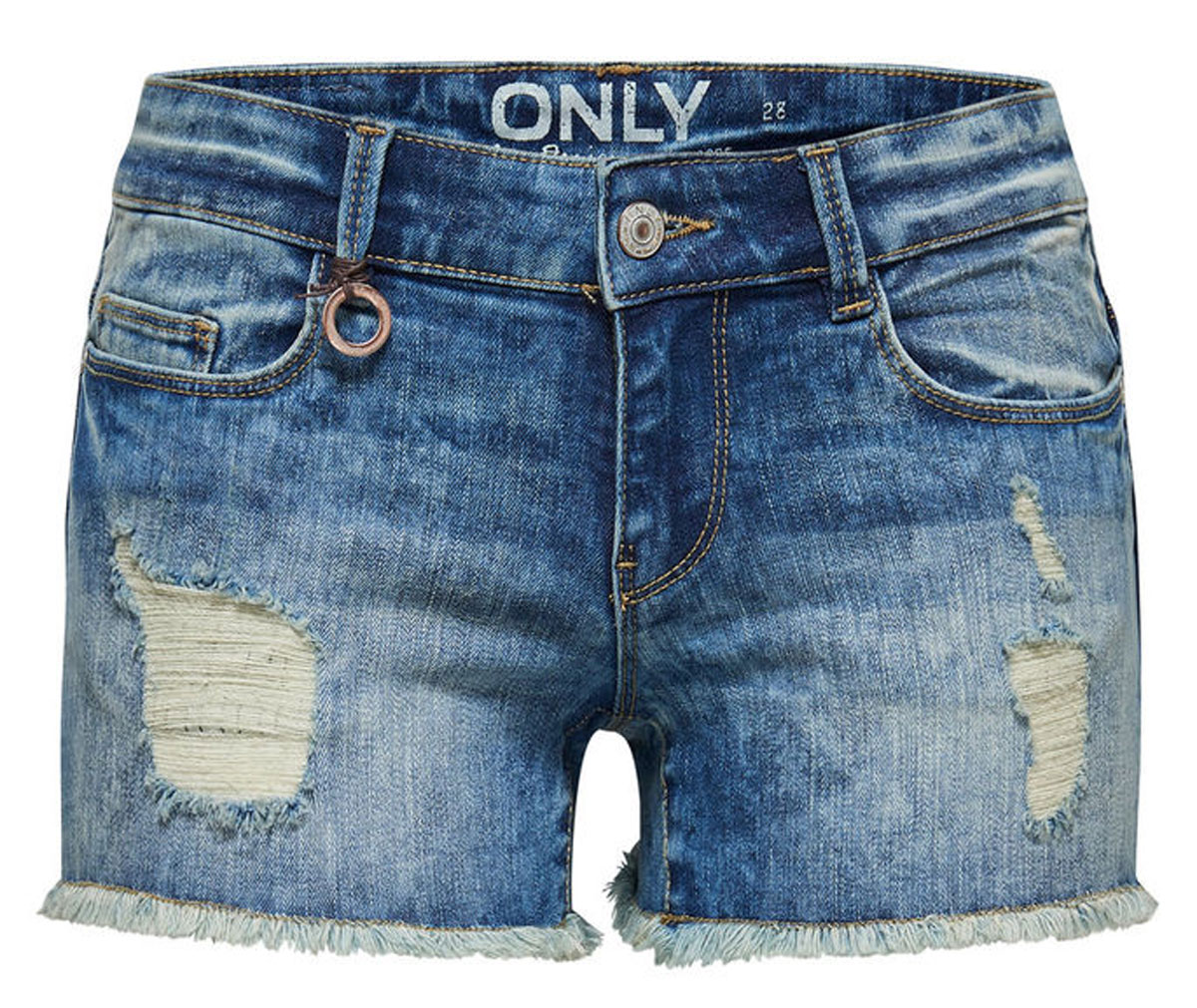Шорты женские Only, цвет: синий. 15138765_Medium Blue Denim. Размер 26 (42)15138765_Medium Blue Denim Шорты женские Only, цвет: синий. 15138765_Medium Blue Denim. Размер 26 (42)15138765_Medium Blue DenimСтильные короткие шорты Only, изготовленные из высококачественного материала, созданы для стильных и смелых девушек.Модель на застежке-молнии и пуговице оформлена спереди двумя втачными карманами. Сзади - двумя накладными карманами. На поясе имеются шлевки для ремня.В этих модных шортах вы будете чувствовать себя уверенно, оставаясь в центре внимания.