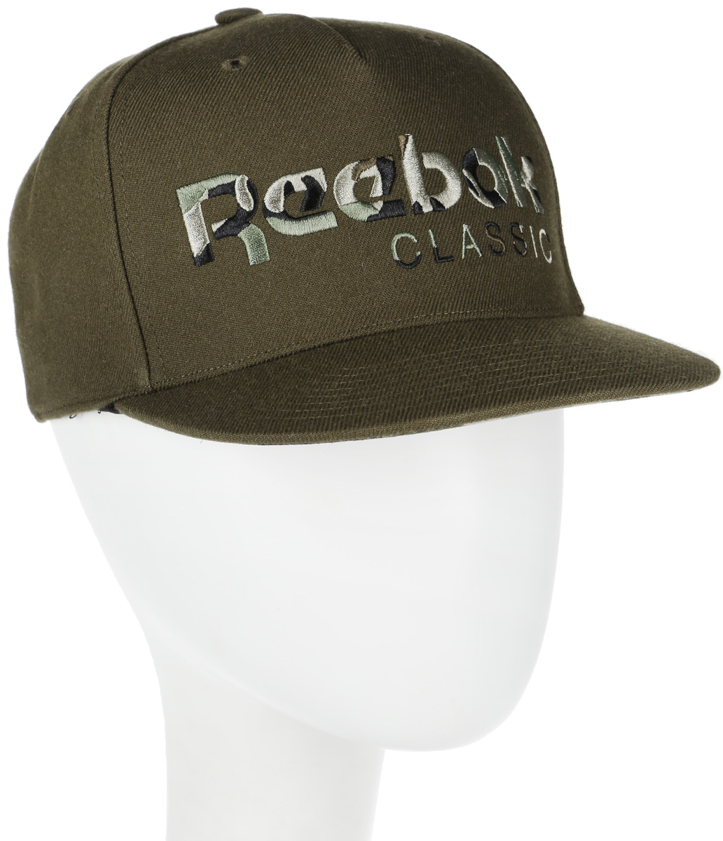 Бейсболка Reebok Cl Camo Cap, цвет: хаки. BJ9157. Размер (58/60)BJ9157 Бейсболка Reebok Cl Camo Cap, цвет: хаки. BJ9157. Размер (58/60)BJ9157Бейсболка Reebok Cl Camo Cap станет идеальным дополнением вашего стильного образа. Внутренняя лента с технологией Speedwick отлично защищает от пота, а регулируемая застежка обеспечивает идеальную посадку.Модель оформлена классическим логотип Reebok и отверстиями для вентиляции. Камуфляжный принт с внутренней стороны козырька.
