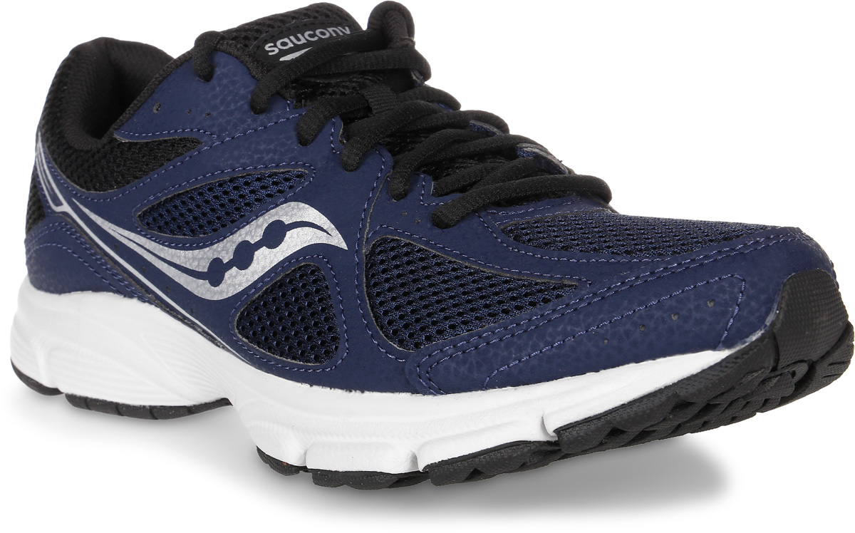 Кроссовки для бега мужские Saucony Lexicon 2, цвет: темно-синий. S25251-7. Размер 10 (43,5)S25251-7 Кроссовки для бега мужские Saucony Lexicon 2, цвет: темно-синий. S25251-7. Размер 10 (43,5)S25251-7Мужские кроссовки Saucony Lexicon 2 разработаны для бега c начальным уровнем подготовки. Верх выполнен из сетчатого текстиля и полимерных вставок, что обеспечивает хорошую воздухопроницаемость и поддержку. Шнуровка надежно фиксирует модель на ноге и позволяет регулировать объем. Модель с защитой мыска и усиленной пяткой дополнена мягким бортиком вокруг лодыжки.Внутренний материал кроссовок отлично отводит влагу и создает ногам комфорт.Низкий профиль подошвы обеспечивает отличную чувствительность при беге. Поверхность подошвы дополнена рельефным рисунком, что способствует прекрасному сцеплению.