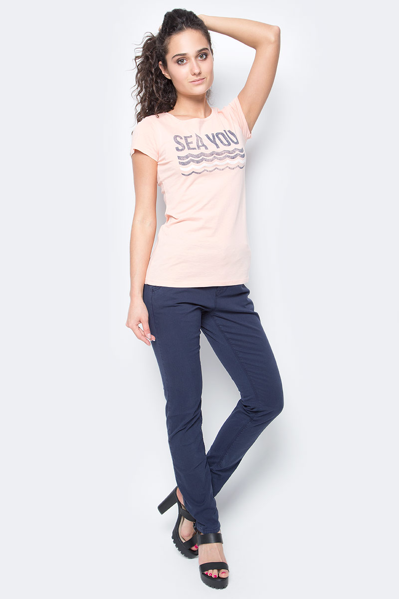 Футболка женская Tom Tailor Denim, цвет: розовый. 1037264.00.71_5563. Размер XL (50)1037264.00.71_5563 Футболка женская Tom Tailor Denim, цвет: розовый. 1037264.00.71_5563. Размер XL (50)1037264.00.71_5563Женская футболка Tom Tailor Denim выполнена из натурального хлопка. Модель с круглым вырезом горловины и короткими рукавами оформлена оригинальным принтом.