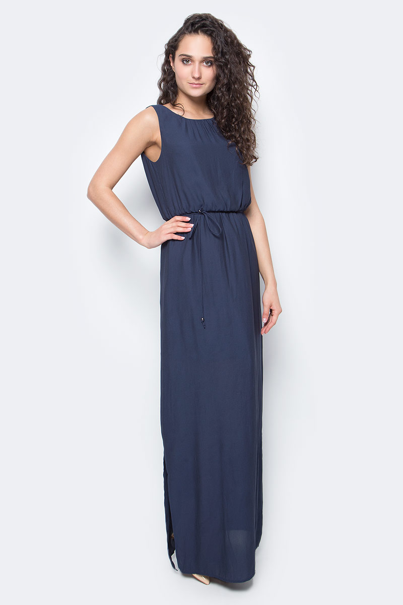 Платье Only, цвет: синий. 15136137_Night Sky. Размер 34 (40)15136137_Night Sky Платье Only, цвет: синий. 15136137_Night Sky. Размер 34 (40)15136137_Night SkyПлатье женское Only из легкого трикотажа послужит идеальным дополнением к вашему гардеробу. Изделие застегивается на пуговицу и дополнено поясом.
