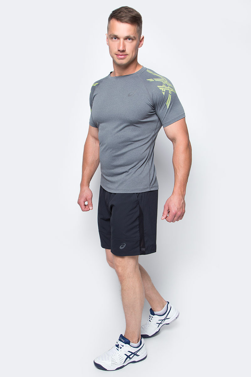 Шорты для тенниса мужские Asics M Club Short 7in, цвет: черный. 141147-0904. Размер L (50/52)141147-0904 Шорты для тенниса мужские Asics M Club Short 7in, цвет: черный. 141147-0904. Размер L (50/52)141147-0904Мужские шорты для тенниса Asics M Club Short 7in - это незаменимый атрибут в гардеробе любого спортсмена. Стильные удобные шорты выполнены из высококачественного полиэстера, благодаря чему превосходно сидят, не стесняют движений и великолепно отводят влагу, оставляя тело сухим даже во время интенсивных тренировок. Модель дополнена широкой эластичной резинкой на талии. Шорты имеют два втачных кармана спереди. Модель оформлена логотипом.