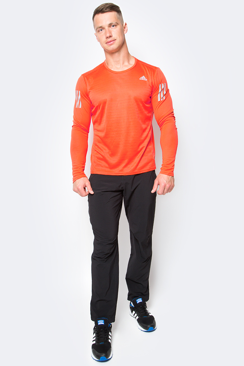 Лонгслив для бега мужской adidas Rs Ls Tee, цвет: оранжевый. BP7485. Размер L (52/54)BP7485 Лонгслив для бега мужской adidas Rs Ls Tee, цвет: оранжевый. BP7485. Размер L (52/54)BP7485Лонгслив для бега Adidas Rs Ls Tee изготовлен из полиэстера и полиэфира. У модели круглый ворот и длинные рукава с прорезями для больших пальцев. Модель дополнена светоотражающими полосами на рукавах.