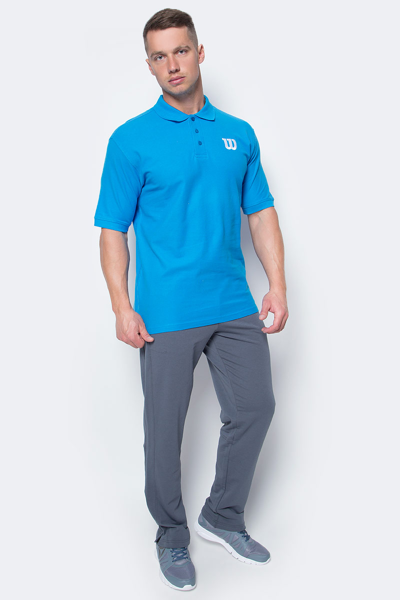 Поло для тенниса мужское Wilson Core Cotton W Polo, цвет: голубой. WRA720608. Размер L (52)WRA720608 Поло для тенниса мужское Wilson Core Cotton W Polo, цвет: голубой. WRA720608. Размер L (52)WRA720608Классическое теннисное поло Wilson на трех пуговицах выполнено из натурального хлопка. Модель с короткими рукавами и отложным воротником.