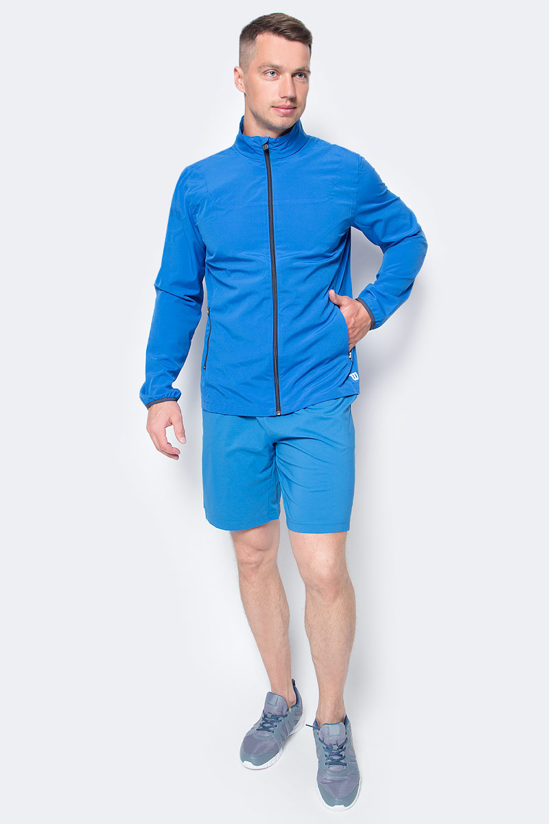 Ветровка для тенниса мужская Wilson Rush Color Inset Woven Jacket, цвет: синий. WRA725402. Размер S (46)WRA725402 Ветровка для тенниса мужская Wilson Rush Color Inset Woven Jacket, цвет: синий. WRA725402. Размер S (46)WRA725402Разминочная куртка Wilson свободного кроя на молнии по всей длине для игры в большой теннис. Благодаря технологии nanoWIK влага моментально отводится от тела, сохраняя сухость кожи. Эластичные манжеты, воротник-стойка и низ защищают от продувания. Предусмотрены боковые карманы на молниях для хранения небольших предметов.