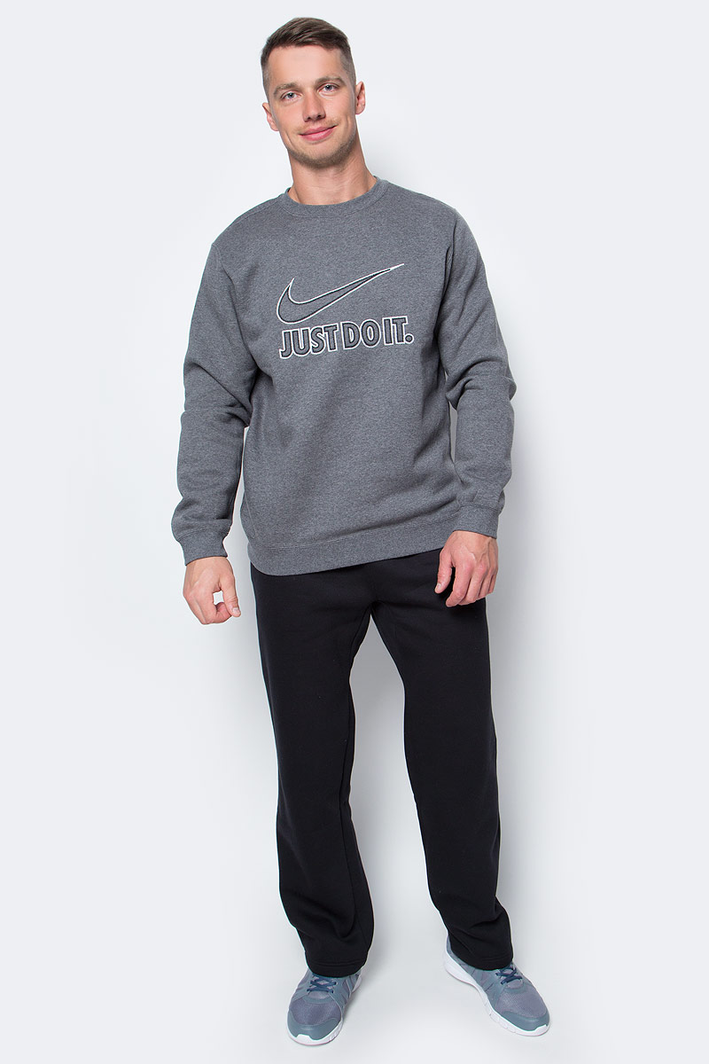 Толстовка мужская Nike NsCrFlc Gx Swsh+, цвет: серый. 804645-071. Размер S (44/46)804645-071 Толстовка мужская Nike NsCrFlc Gx Swsh+, цвет: серый. 804645-071. Размер S (44/46)804645-071Мужская толстовка NsCrFlc Gx Swsh+ от Nike выполнена из хлопка с добавлением полиэстера. Модель с круглым вырезом горловины и длинными рукавами.