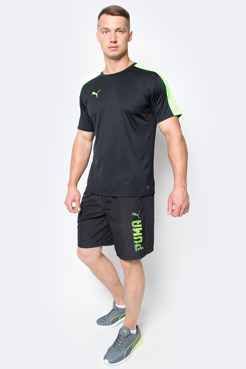 Шорты мужские Puma Rebel Woven Shorts, цвет: черный. 590614_01. Размер M (48/50)590614_01 Шорты мужские Puma Rebel Woven Shorts, цвет: черный. 590614_01. Размер M (48/50)590614_01Мужские спортивные шорты Rebel Woven Shorts изготовлены из 100% полиэстера. Эластичный пояс снабжен внутренними завязками для лучшей посадки по фигуре. Изделие имеет стандартную посадку, боковые карманы в швах, классический покрой. Шорты декорированы резиновым логотипом PUMA на левой штанине. Модель не стесняет движений, обеспечивая удобство и комфорт во время занятий.