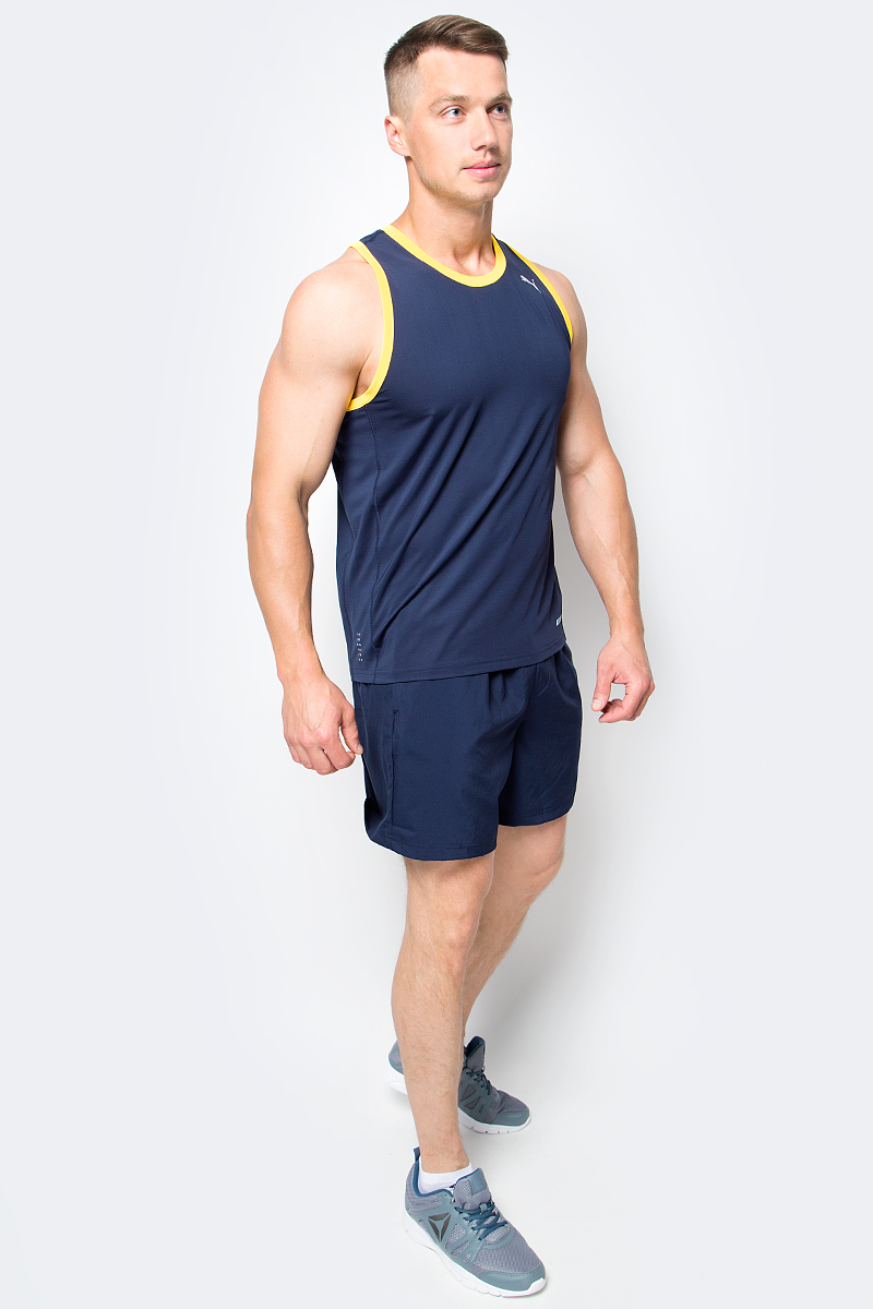 Майка мужская Puma Pwrcool Speed Singlet, цвет: темно-синий. 51500601. Размер XXL (52/54)51500601 Майка мужская Puma Pwrcool Speed Singlet, цвет: темно-синий. 51500601. Размер XXL (52/54)51500601Спортивная мужская майка Puma Pwrcool Speed Singlet выполнена с применением инновационных технологий. Свободный покрой с рукавами реглан дарит полную свободу движений. Охлаждающий принт PWRCOOL на внутренней стороне. Плоские швы не натирают кожу. Майка оформлена светоотражающим логотипом.