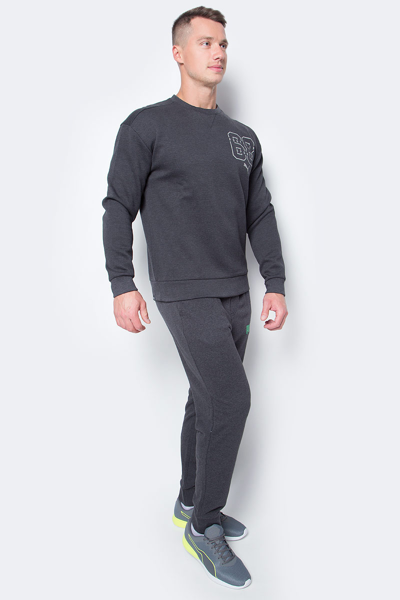 Свитшот мужской Puma Blaze 68 Crew, цвет: серый. 83835207. Размер XL (50/52)838352_07 Свитшот мужской Puma Blaze 68 Crew, цвет: серый. 83835207. Размер XL (50/52)838352_07Толстовка Puma Blaze 68 Crew выполнена из плотного трикотажа. Модель прямого кроя, декорирована графическим набивным светоотражающим рисунком. Воротник выполнен из собственного материала изделия и отделан сзади тесьмой с фирменной символикой. Ворот и манжеты отделаны трикотажем в рубчик.