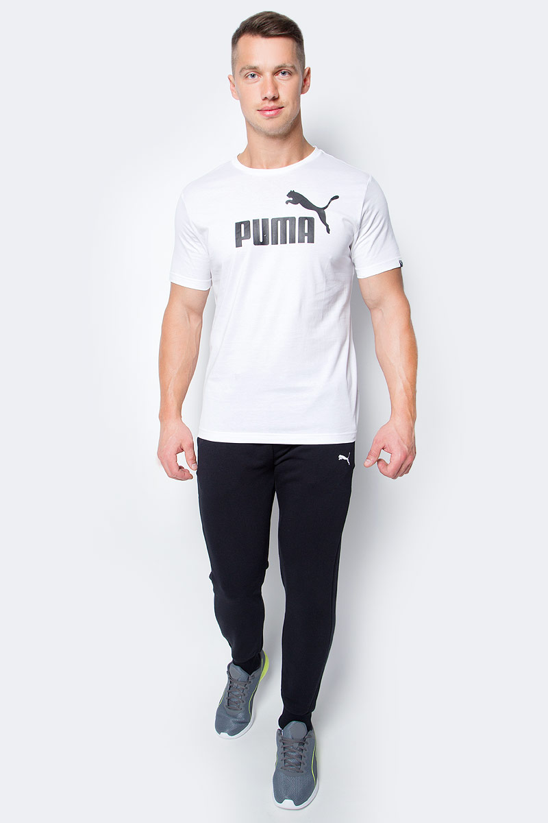 Футболка мужская Puma ESS No.1 Tee, цвет: белый, черный. 83824102. Размер L (50/52)838241_02 Футболка мужская Puma ESS No.1 Tee, цвет: белый, черный. 83824102. Размер L (50/52)838241_02Футболка ESS No.1 Tee просто создана для занятий спортом. Модель декорирована прорезиненным логотипом и изготовлена из высокофункционального материала dryCELL, который отводит влагу, поддерживает тело сухим и гарантирует максимальный комфорт. Среди других отличительных особенностей изделия - отделка ворота трикотажем в рубчик и тесьмой сзади по вороту с фирменной символикой.