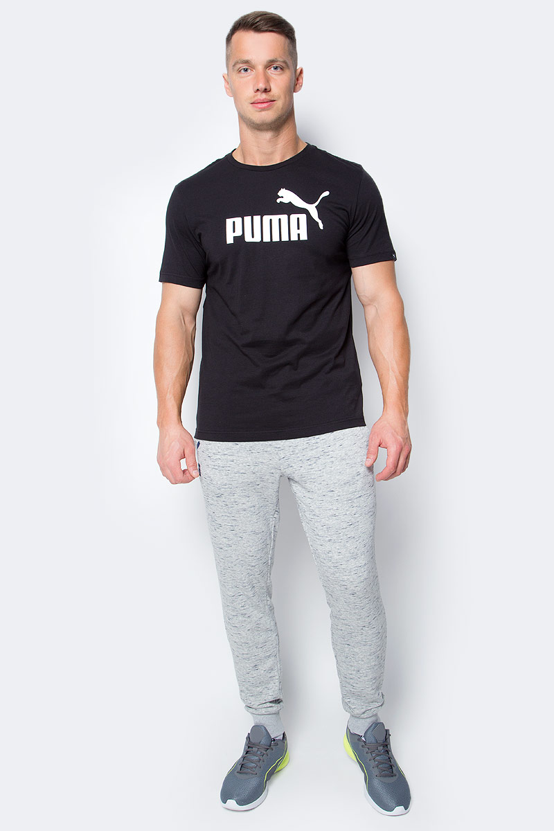 Футболка мужская Puma ESS No.1 Tee, цвет: черный. 83824101. Размер XL (52/54)838241_01 Футболка мужская Puma ESS No.1 Tee, цвет: черный. 83824101. Размер XL (52/54)838241_01Футболка ESS No.1 Tee просто создана для занятий спортом. Модель декорирована прорезиненным логотипом и изготовлена из высокофункционального материала dryCELL, который отводит влагу, поддерживает тело сухим и гарантирует максимальный комфорт. Среди других отличительных особенностей изделия - отделка ворота трикотажем в рубчик и тесьмой сзади по вороту с фирменной символикой.