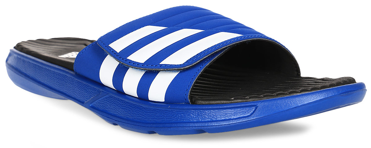 Шлепанцы мужские Adidas Izamo Cf, цвет: синий, белый. S77988. Размер 13 (47)S77988 Шлепанцы мужские Adidas Izamo Cf, цвет: синий, белый. S77988. Размер 13 (47)S77988Шлепанцы Izamo Cf от Adidas обеспечивают мягкость и удобство. Верх модели выполнен из высококачественной искусственной кожи. Удобная текстильная подкладка. Подошва из ЭВА для мягкой амортизации.
