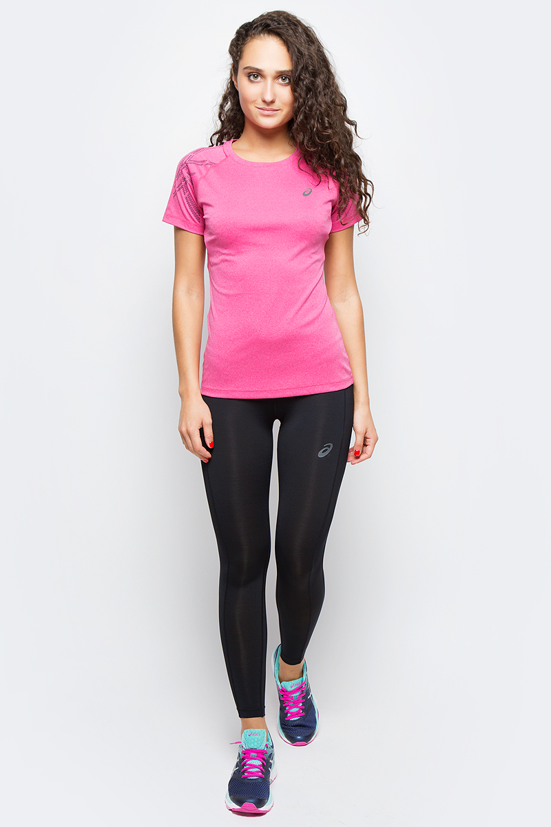 Футболка для бега женская Asics Stripe SS Top, цвет: розовый. 141224-0699. Размер XL (50/52)141224-0699 Футболка для бега женская Asics Stripe SS Top, цвет: розовый. 141224-0699. Размер XL (50/52)141224-0699Футболка Asics предназначена специально для бега. Эта легкая беговая футболка обеспечит вам безупречный комфорт и достижение высоких спортивных результатов благодаря мягкой, эластичной ткани, которая отводит влагу и поддерживает тело сухим. Плоские швы не натирают кожу и обеспечивают полный комфорт. Фасон рукавов-реглан элегантен и создает свободу движений. Футболка декорирована логотипом. Максимальный комфорт и уникальный спортивный образ!
