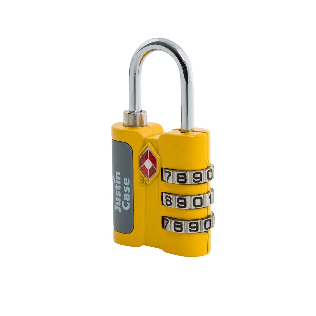 Замок для багажа JustinCase "3-Dial TSA Combination Lock", цвет: желтый