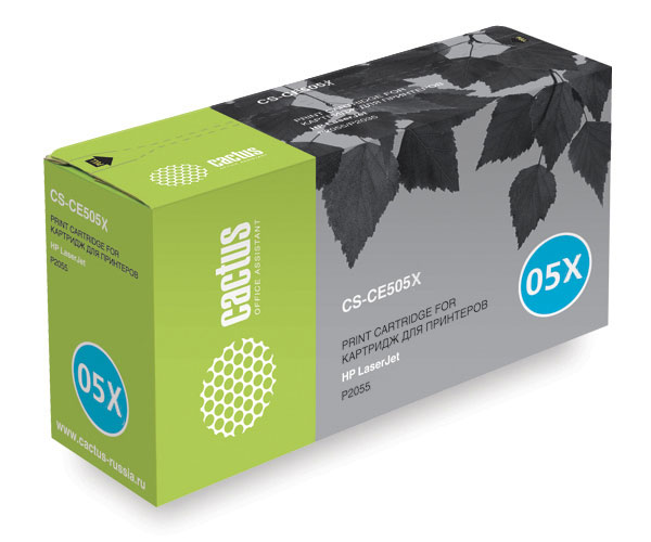 Cactus CS-CE505X black для HPCS-CE505X Cactus CS-CE505X black для HPCS-CE505XКартридж CACTUS CS-CE505X для лазерных принтеров HP LaserJet.