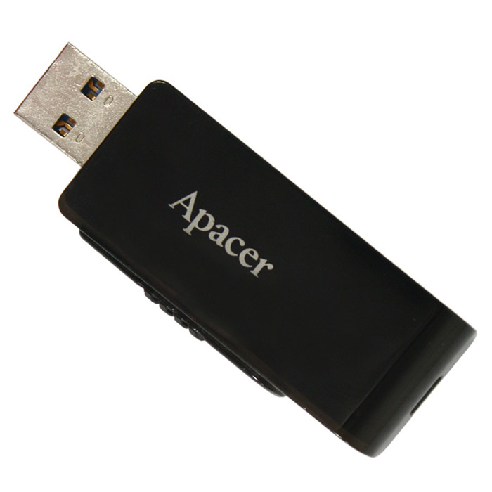 Apacer AH 350 16GB, Black (AP16GAH350B-1)AP16GAH350B-1 Apacer AH 350 16GB, Black (AP16GAH350B-1)AP16GAH350B-1Самый легкий в мире USB3.0 флеш-накопитель Apacer AH350.На создание элегантного и утонченного корпуса Apacer вдохновили лучшие образцы гоночных болидов. Дизайн корпуса играет на контрасте черного глянца и белого матового покрытия. Накопитель отлично ляжет в Вашу ладонь, а утопленная в боковую панель кнопка, заменяющая легко теряющийся колпачок, как раз придется прямо на большой палец. Модель AH350 – это синергия дизайна и эргономики.