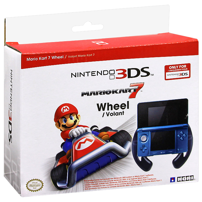 Игровой аксессуар Mario Kart 7 Wheel для Nintendo 3DSBH-Wii10904 Игровой аксессуар Mario Kart 7 Wheel для Nintendo 3DSBH-Wii10904Игровой аксессуар, выполненный в виде руля, превращает игру в еще более реалистичное и увлекательное занятие.