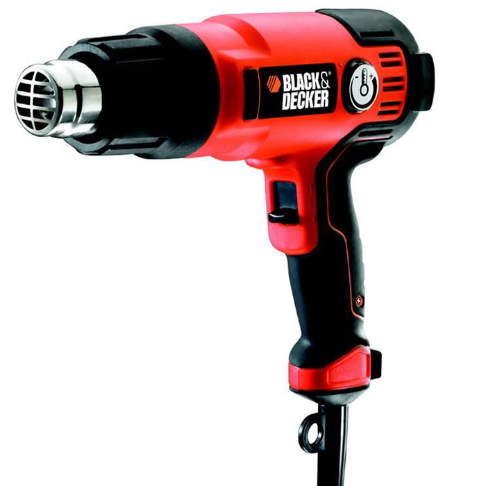 Строительный фен Black&Decker KX2200KKX2200K Строительный фен Black&Decker KX2200KKX2200KТермопистолет Black&Decker KX2200K предназначен для отделки и реставрации, рукоятка хорошо сбалансирована для длительного использования.Широкая насадка2 скорости с регулировкой теплаКонцентрирует тепло в меньшую площадьОтражатель насадки для работы вокруг трубы или в закрытых помещенияхСтеклянная защита сопла защищает стекло при работе на оконных рамахМощность 2000 Вт2 скоростиВоздушный поток 360 - 720 л/минТемпература: 67° - 486° / 84 - 640 °C