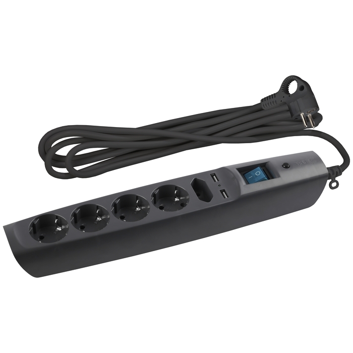 ЭРА SFU-5es-2m-BC0043326 ЭРА SFU-5es-2m-BC0043326Сетевой фильтр ЭРА SFU-5es-2m c 2 разъемами USB и заземлением защищает аудио-видео аппаратуру, компьютеры, телефоны и другую технику от высокочастотных и импульсных помех.Имеется функция зарядки мобильных устройств через USB разъём. Подходит для зарядки iPod, iPhone, iPad, планшетных компьютеров, сотовых телефонов, электронных книг и других изделий, заряжающихся через USB порт. Одновременно могут заряжаться два устройства. Источник питания выдает максимальный ток 1000 мА, который может потреблять либо одно устройство, либо два устройства в сумме. В случае потребления тока свыше 1000 мА происходит автоотключение.Корпуса сетевых фильтров ЭРА изготовлены из поликарбоната, устойчивы к механическим повреждениям, царапинам, пластик не выгорает на солнце, соответствует требованиям пожаробезопасности.Сетевые фильтры ЭРА имеют заземляющий контакт, кнопку включения, защитные шторки, а также снабжены терморазмыкателем, защищающим офисную и бытовую технику от короткого замыкания и перегрузок в сетях питания.Сечение провода: 3 х 1 мм2 (соответствует ГОСТу)Напряжение номинальное: 230В ~50ГцНапряжение и ток выхода USB: 1000 мА/5 ВИндикатор USB нагрузкиСила тока максимальная: 10 АМощность максимальная: 3500 ВтМаксимальное импульсное напряжение помехи: 4500 ВМаксимальная рассеиваемая энергия помехи: 300 ДжСглаживание ВЧ помех в диапазоне 100 КГц - 100 МГцВремя срабатывания защиты от импульсной помехи: Не более 1 нсСтепень защиты: IP20 (использовать только в помещении)