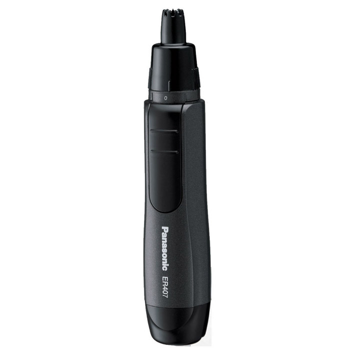 Panasonic ER-407K520 триммерER407K520 Panasonic ER-407K520 триммерER407K520Триммер Panasonic ER-407 для стрижки волос в носу и в ушах поможет вам всегда выглядеть ухоженно, а возможность влажной чистки под струей воды делает этот процесс простым и быстрым. Свойства: Безопасная система стрижки.Двигатель 5000 об/мин.Лезвия из нержавеющей стали.Возможность влажной чистки.Безопасный режущий блок.Работа от 1 батареи АА (не входит в комплект).Непрерывная работа 90 мин.Защитный колпачок.Компактность.