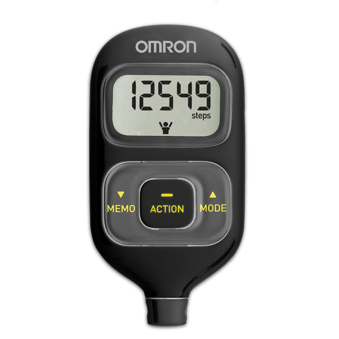 Omron HJ-203 шагомер, BlackУТ000000327 Omron HJ-203 шагомер, BlackУТ000000327Шагомер OMRON Walking Style III HJ-203 - cтильный, удобный, функциональный шагомер с двумя датчиками, что позволяет носить прибор в сумке, кармане, повесить на шею или ремень и получать более точные результаты. Функции расчета числа шагов, пройденного расстояния, потраченных калорий, сожженного за день жира помогут отследить Вам изменения состояния своего организма, понять сколько Вам не хватило до суточной нормы (10000 шагов). Шагомер OMRON Walking Style III HJ-203 - настраивается индивидуально под Вас: Вы вводите данные о своем весе и длине шага, которые хранятся в памяти прибора. Шагомер OMRON Walking Style III запоминает показания в течении 7 дней. Таким образом Вы можете оценить изменения в вашем организме, произошедшие за неделю.