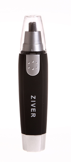 Триммер Ziver-107 для стрижки волос в носу и ушах10.ZV.007 Триммер Ziver-107 для стрижки волос в носу и ушах10.ZV.007Триммер Ziver для стрижки волос в носу и ушах, с подсветкой поможет быстро и решительно избавиться от волосков в носу.Острые лезвия в одно мгновение срезают излишнюю растительность - и делают это очень чисто и быстро. Корпус триммера покрыт специальным прорезиненным составом, очень приятным на ощупь. К триммеру прилагается защитный колпачок и щеточка для чистки лезвий. Триммер работает от батарейки типа АА (не входит в комплект). Характеристики:Материал: пластик, металл. Размер триммера: 3 см х 3 см х 13 см. Размер упаковки: 18 см х 3 см х 7 см. Характеристики:Материал: пластик, металл. Размер триммера: 3 см х 3 см х 13 см. Размер упаковки: 18 см х 3 см х 7 см.