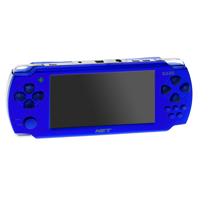 Портативная игровая консоль EXEQ NET (синяя)MP-1020 Портативная игровая консоль EXEQ NET (синяя)MP-1020Вы не мыслите своей жизни без любимых игр PlaystationOne, Nintendo, а может GameBoy Advance илиSega MegaDrive? Вы любите часами слушать музыку, проводить время в дороге за просмотром видео или чтением книг? Но самое главное Вы и дня не можете прожить безсвободного серфинга во всемирной паутине? Наш ответ - EXEQ NET,игровая консоль, работающая под управлением операционной системы Android 4.0и оснащенная сенсорным экраном в 4,3 дюйма!С EXEQ NET Вы сможете не только играть в уже полюбившиеся игры, но и скачивать последние новинки с Android Market. Играйте, смотрите фильмы, слушайте музыку, бороздите просторы интернета - делайте то, что Вам нравится, и получайте только позитивные эмоции c EXEQ NET!Консоль не содержит встроенных игр.
