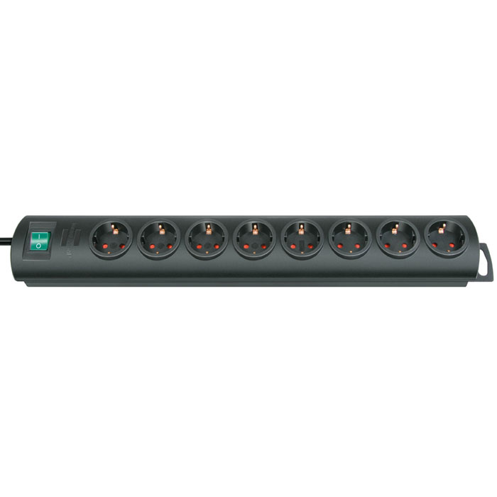 Brennenstuhl Primera-Line удлинитель на 8 розеток, Black1153300128 Brennenstuhl Primera-Line удлинитель на 8 розеток, Black1153300128Удлинитель на 8 розеток Brennenstuhl Primera-Line (1 153 300 128) с возможностью выводить кабель с разных сторон устройства.Кабельный зажим для хранения излишков кабеляУдобное расстояние между розеткамиВозможность настенного монтажаРозетки защищены от детейДвухполюсный выключательТип кабеля: H05VV-F 3G1,5