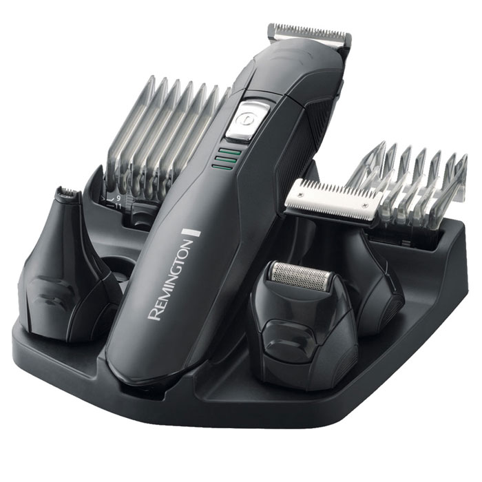 Remington PG6030 набор для стрижкиPG6030 Remington PG6030 набор для стрижкиPG6030Комплект для стрижки Remington PG6030 Edge позволит вам создать свой неповторимый стиль. Несколько насадок, входящих в его комплект, обеспечат должный уход за растительностью на лице. Они позволят подкорректировать форму усов, бороды и бакенбард, а также удалить растительность в носу и ушах. Направляющие расчески-насадки позволят вам выбрать длину стрижки, а бритвенная насадка обеспечит идеально гладкое бритье. Remington PG 6030 способен работать в беспроводном режиме до 40 минут. А в случае, если батарея начнет садиться индикатор зарядки даст вам об этом знать. Также прибор очень легко очищается благодаря моющимся насадкам.